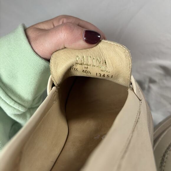 Portland Leather Patina Zoe Chunky Loafer in Bone White Size US 10.5 - Picture 4 of 5